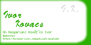 ivor kovacs business card